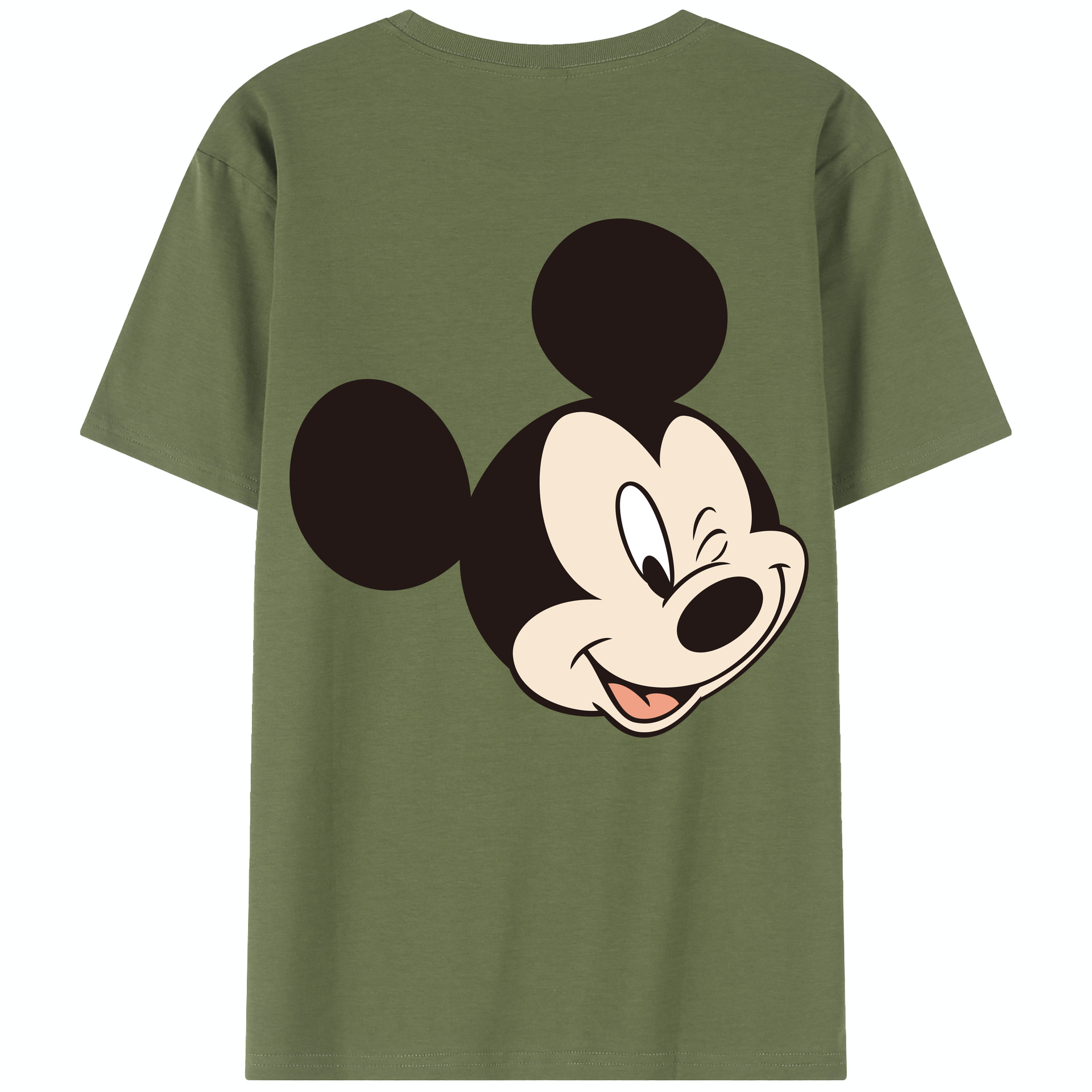 （画像用） ミッキーマウス Mickey Mouse 綿100％半袖Tシャツ（背面プリント）